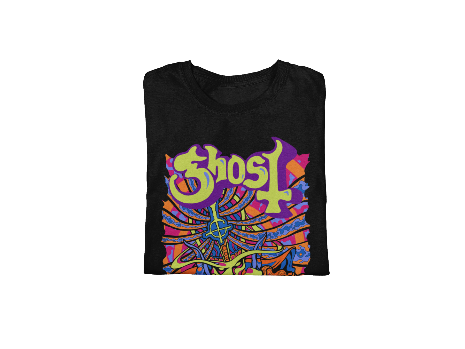MERCHMOMENT Ghost - Stained Glass Jumbo Print T-Shirt [Apparel] - Rock Band Apparel
