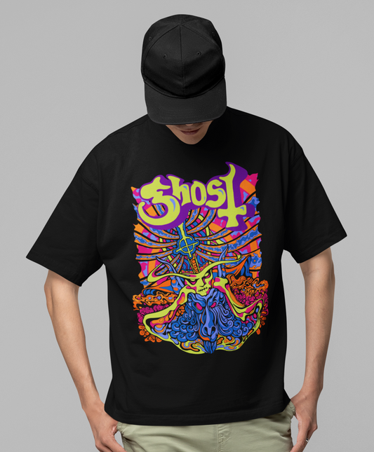 MERCHMOMENT Ghost - Stained Glass Jumbo Print T-Shirt [Apparel] - Rock Band Apparel