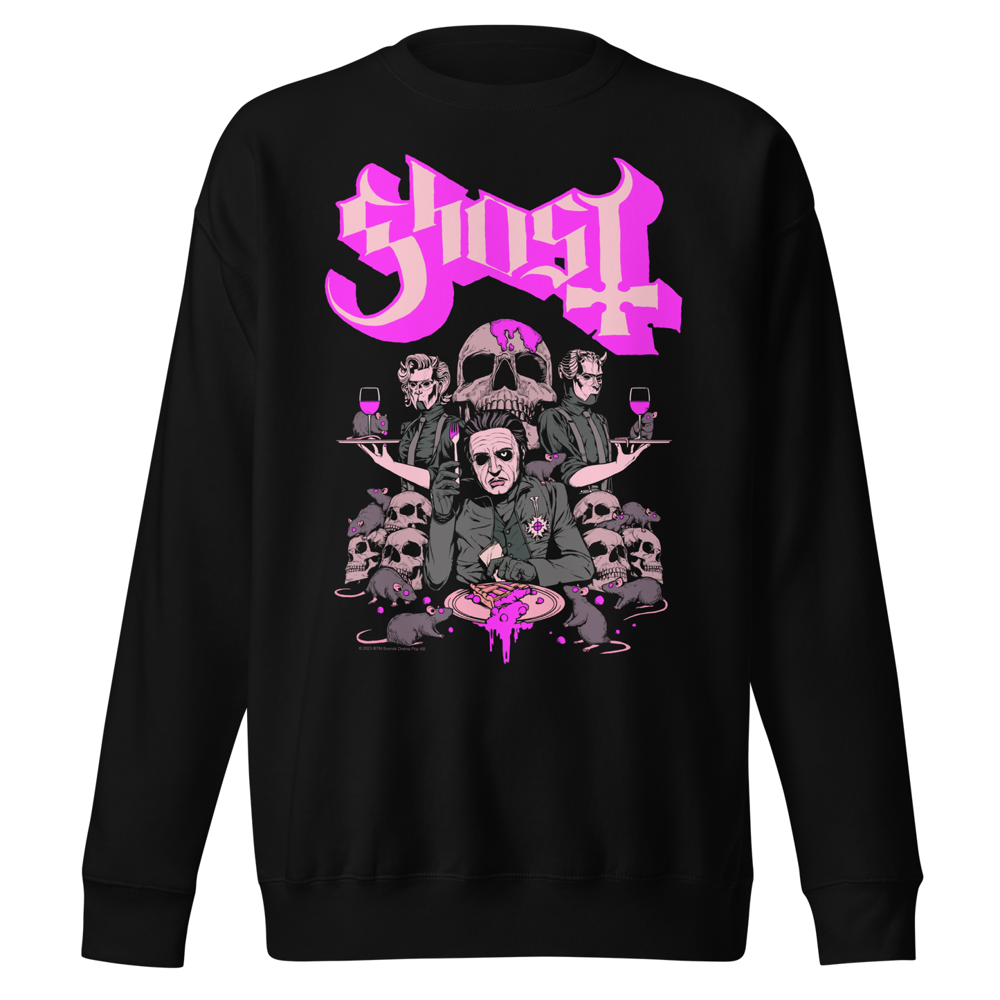 Stakes Ghost What's for Dinner Jumbo Print Sweatshirt [Apparel] Black