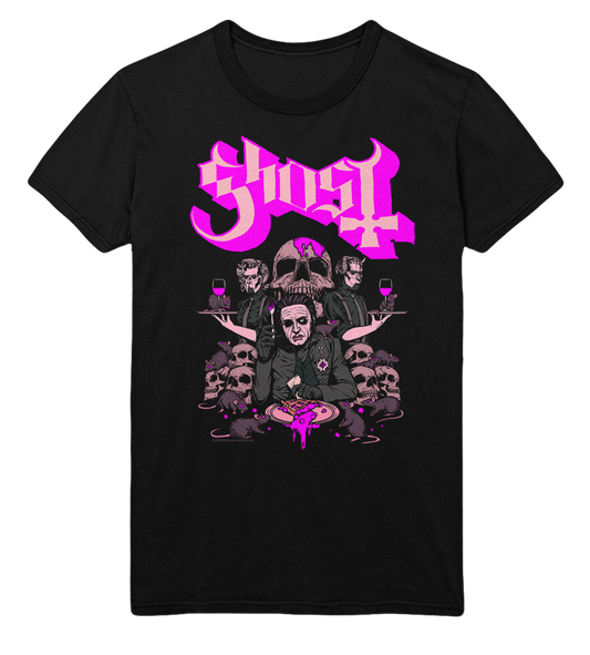 MERCHMOMENT Ghost What's for Dinner Jumbo Print T-Shirt [Apparel] - Rock Band Apparel
