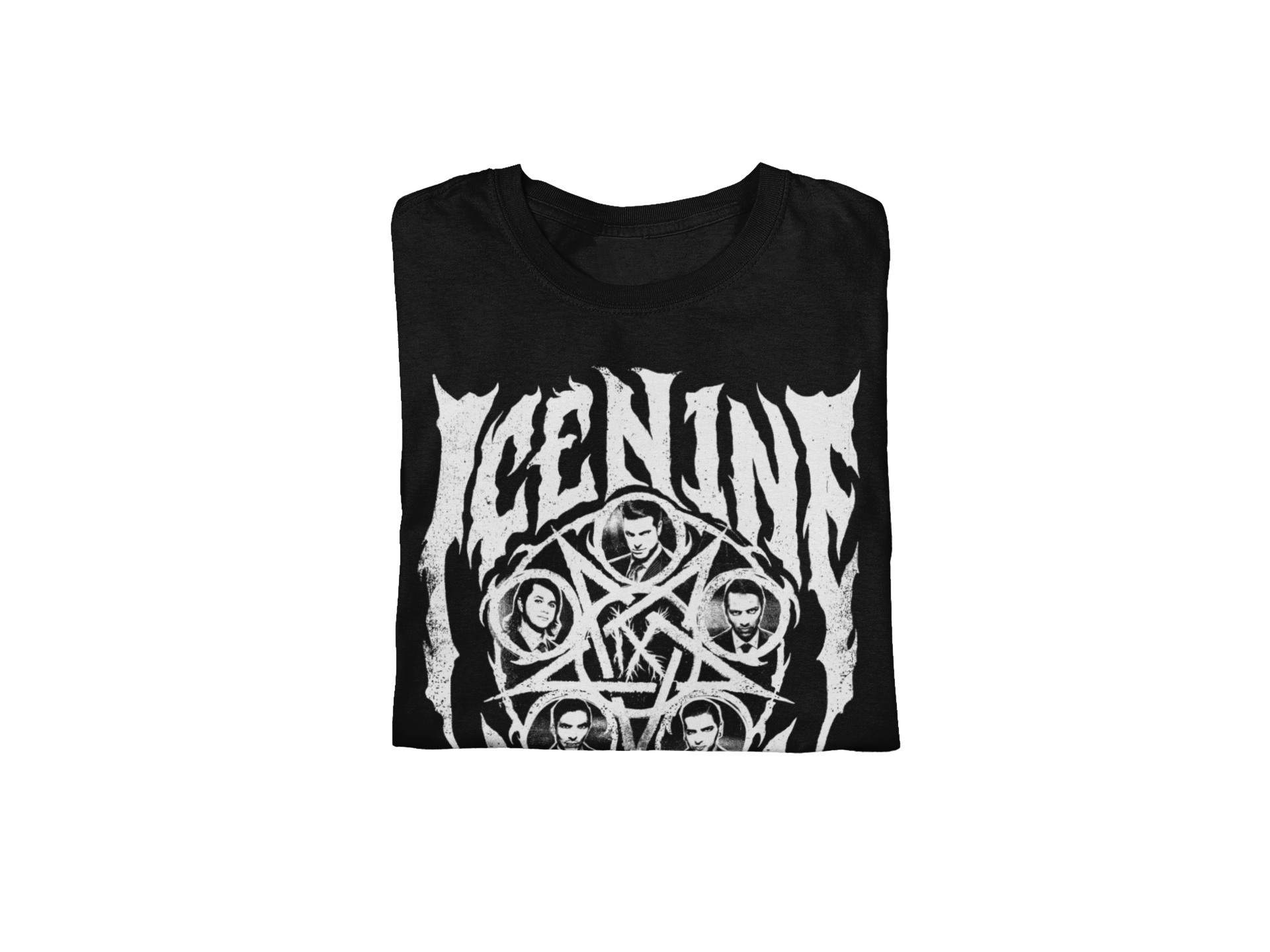Stakes Ice Nine Kills Fictional Substance Jumbo Print T-shirt [Apparel] Black