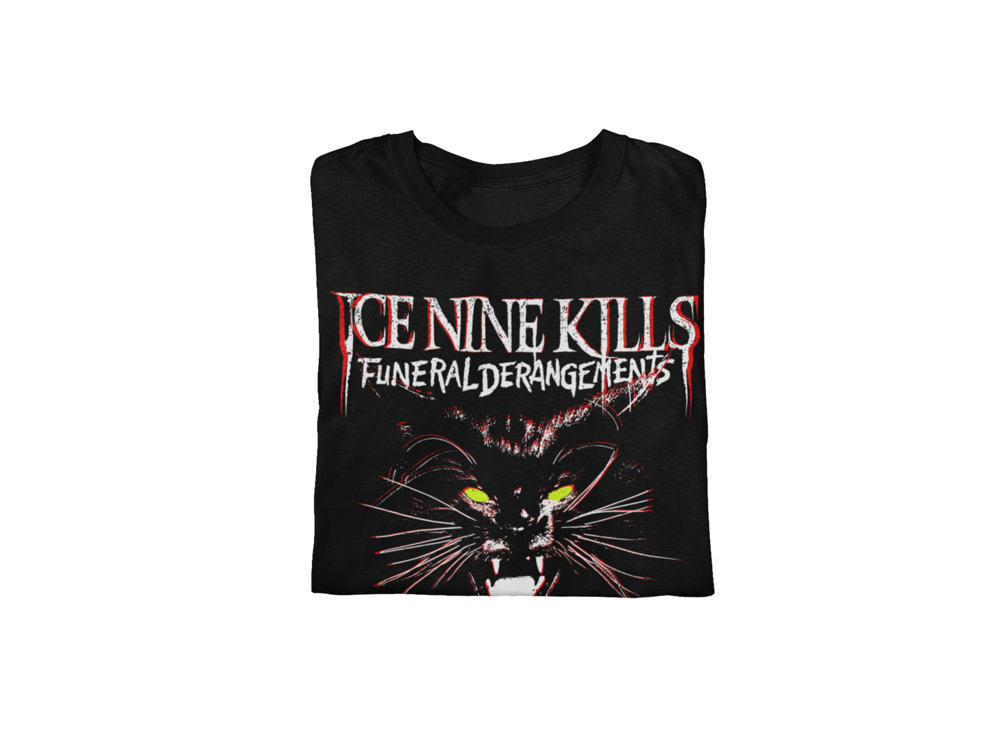 Stakes Ice Nine Kills Funeral Derangements Jumbo Print T-Shirt [Apparel] Black