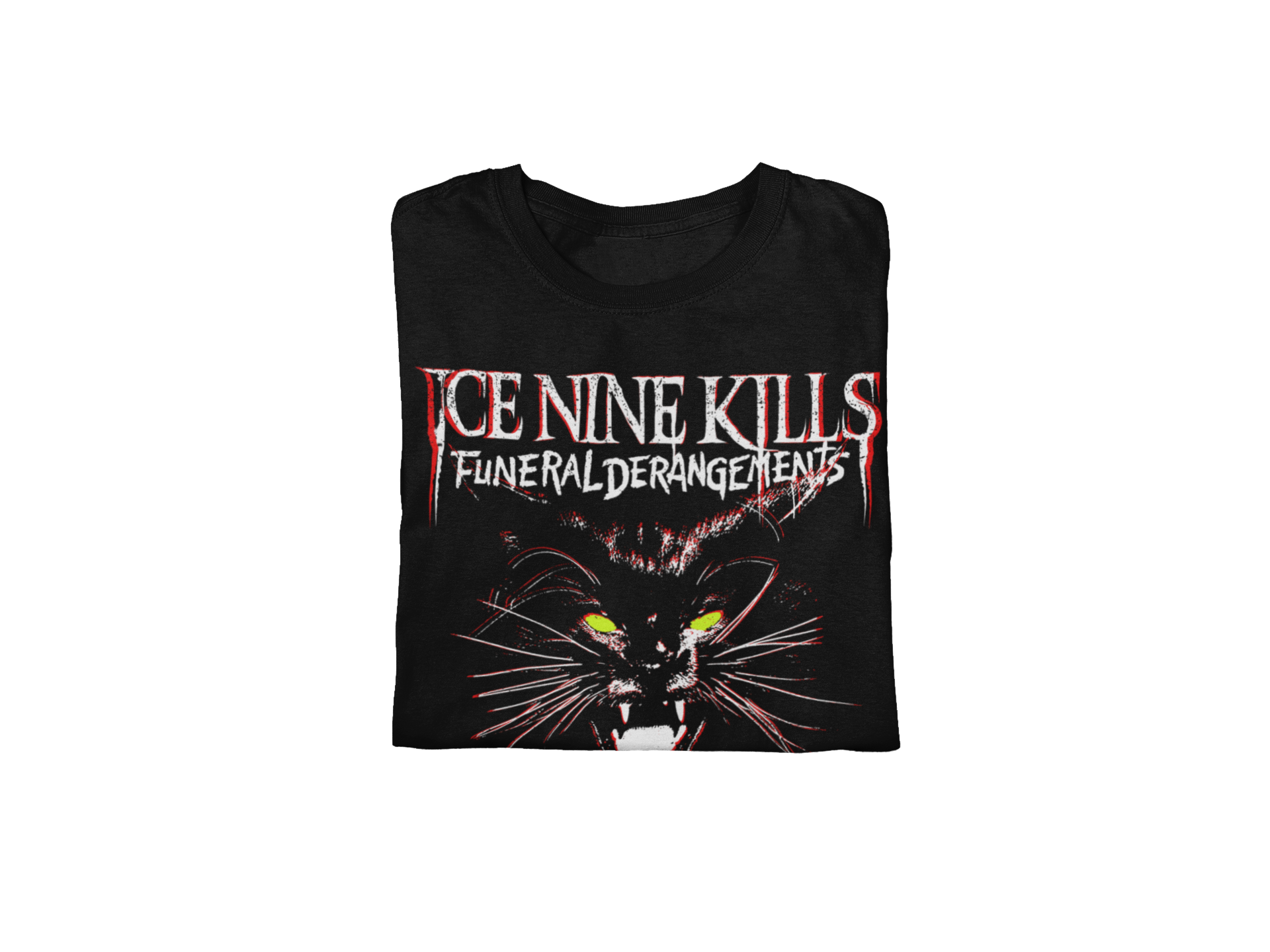 Stakes Ice Nine Kills Funeral Derangements Jumbo Print T-Shirt [Apparel] Black