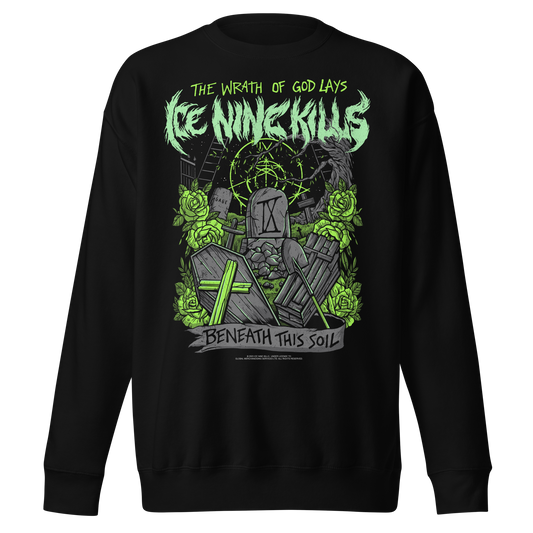 MERCHMOMENT Ice Nine Kills Green Wrath Jumbo Print Sweatshirt [Apparel] - Rock Band Apparel
