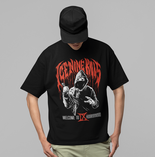 MERCHMOMENT Ice Nine Kills Ix Horrorwood Jumbo Print T-shirt [Apparel] - Rock Band Apparel