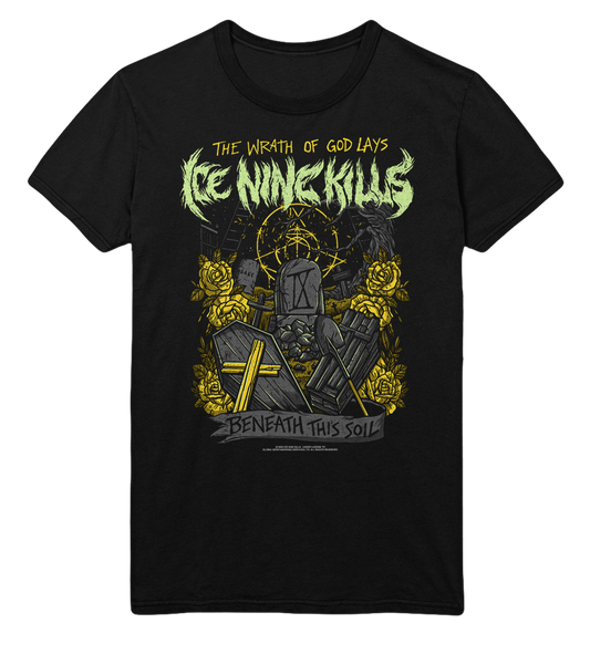 MERCHMOMENT Ice Nine Kills Yellow Wrath Jumbo Print T-Shirt [Apparel] - Rock Band Apparel