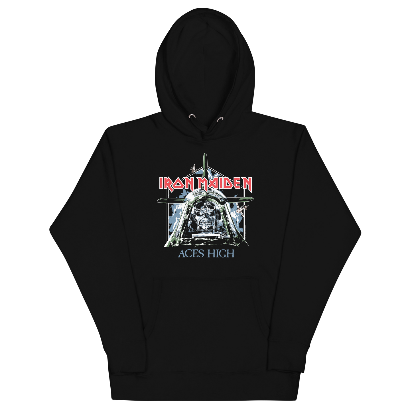 MERCHMOMENT Iron Maiden Aces High Classic Hoodie [Apparel] - Rock Band Apparel