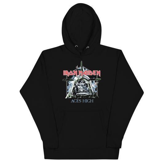 MERCHMOMENT Iron Maiden Aces High Classic Hoodie [Apparel] - Rock Band Apparel