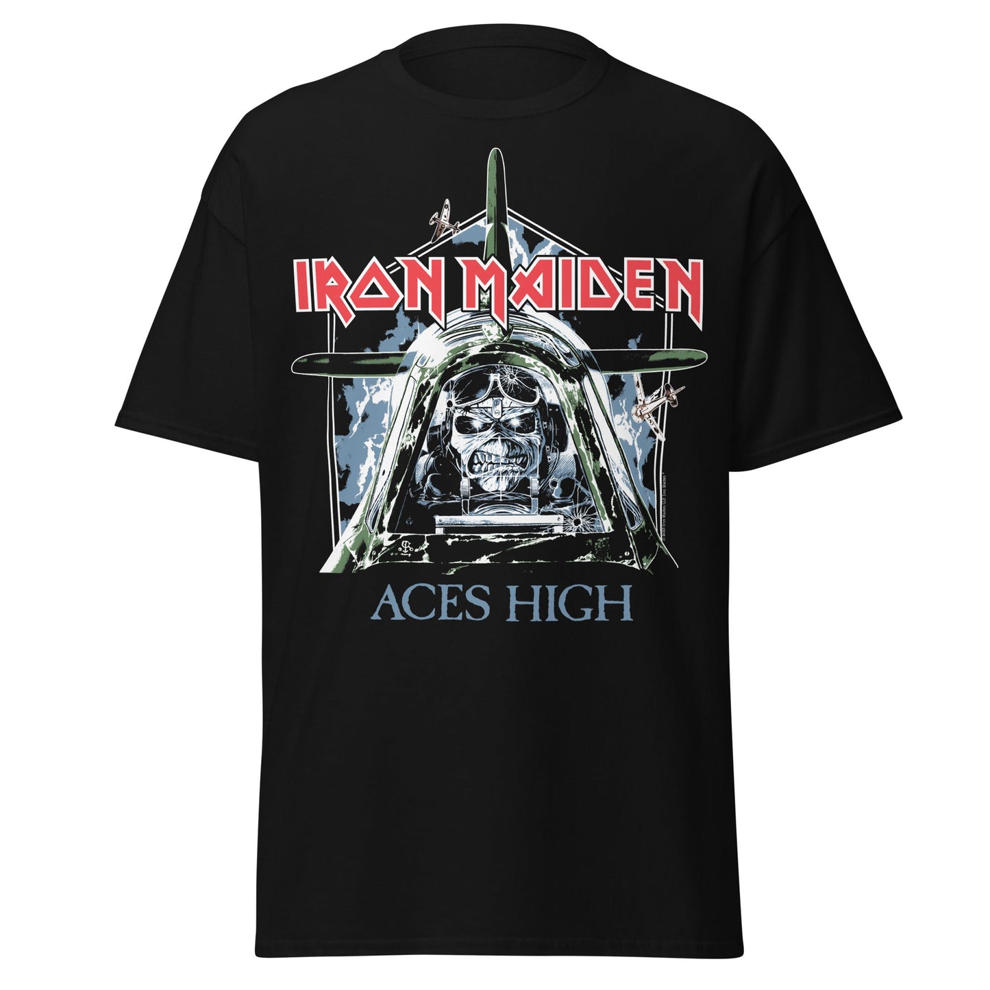 MERCHMOMENT Iron Maiden - Aces High Jumbo Print T-Shirt [Apparel] - Rock Band Apparel