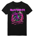 Stakes Iron Maiden Devil's Fight Jumbo Print T-Shirt [Apparel] Black