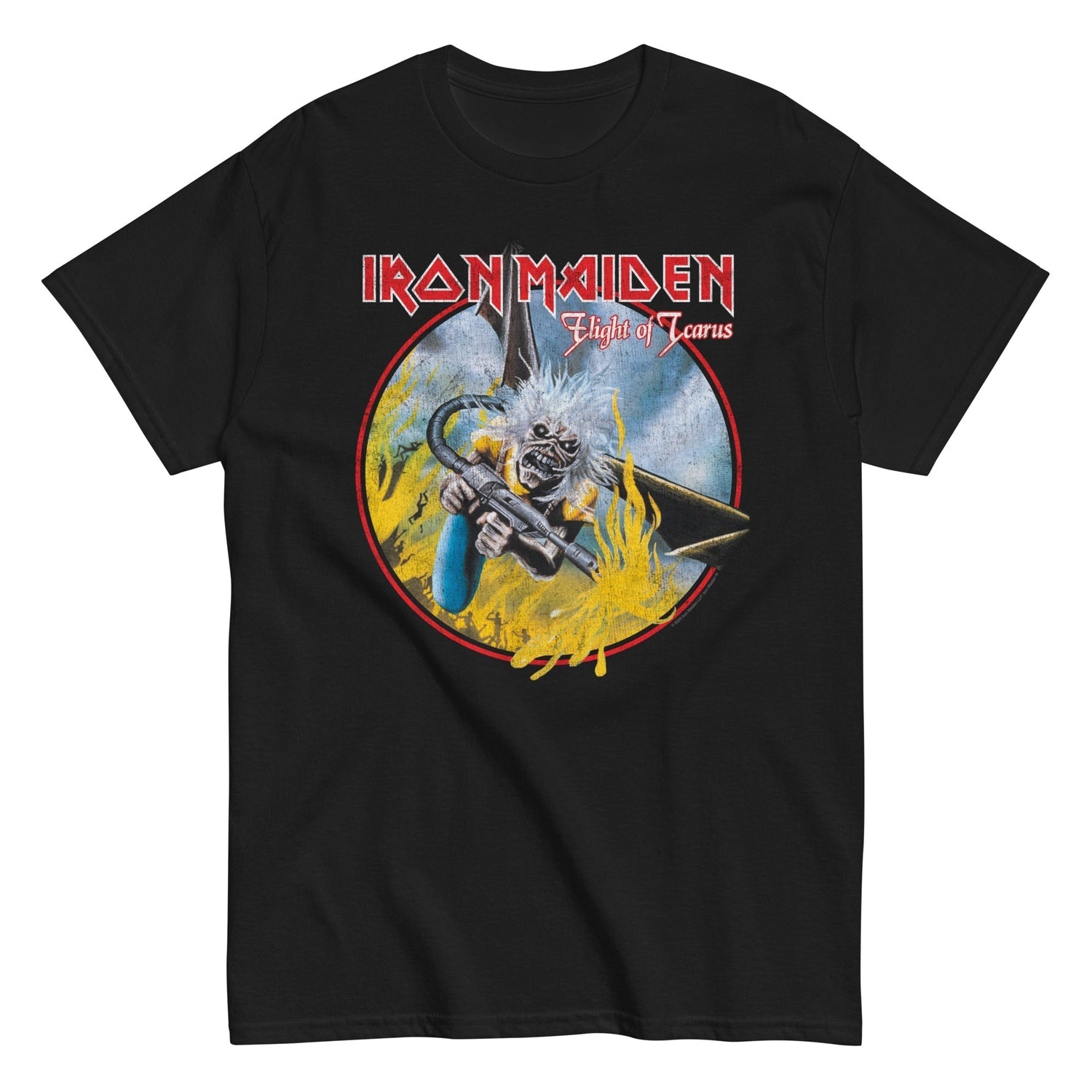 Stakes Iron Maiden - Flight of Icarus Jumbo Print T-Shirt [Apparel] Black