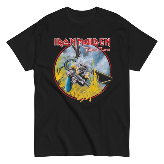 Stakes Iron Maiden - Flight of Icarus Jumbo Print T-Shirt [Apparel] Black