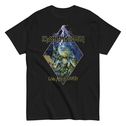 MERCHMOMENT Iron Maiden - Lightnin Jumbo Print T-Shirt [Apparel] - Rock Band Apparel