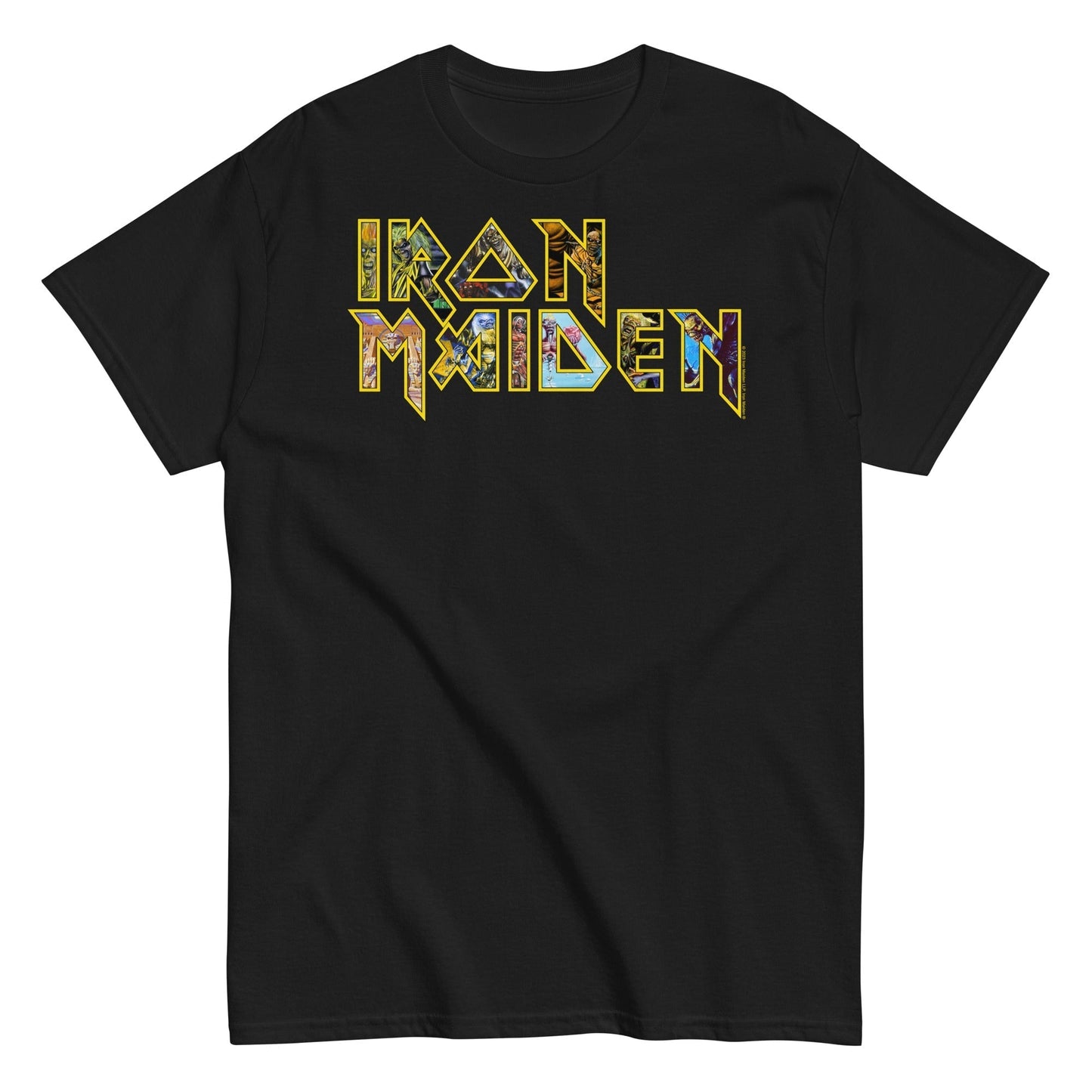 MERCHMOMENT Iron Maiden - Logo Eddie Jumbo Print T-Shirt [Apparel] - Rock Band Apparel