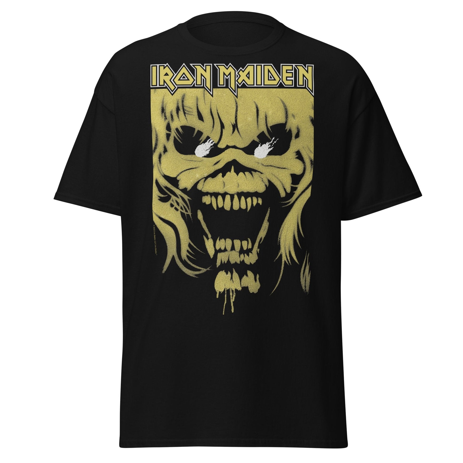 Stakes Iron Maiden Open Mouth Jumbo Print T-shirt [Apparel] Black