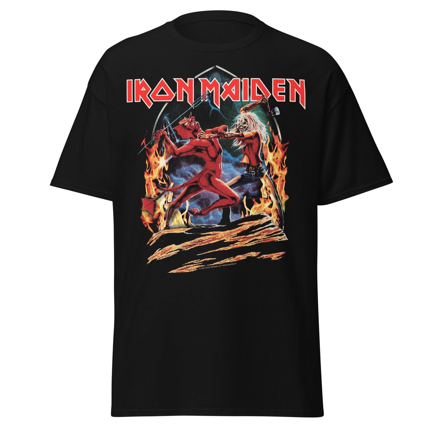 Stakes Iron Maiden - Run To The Hills Jumbo Print T-Shirt [Apparel] Black