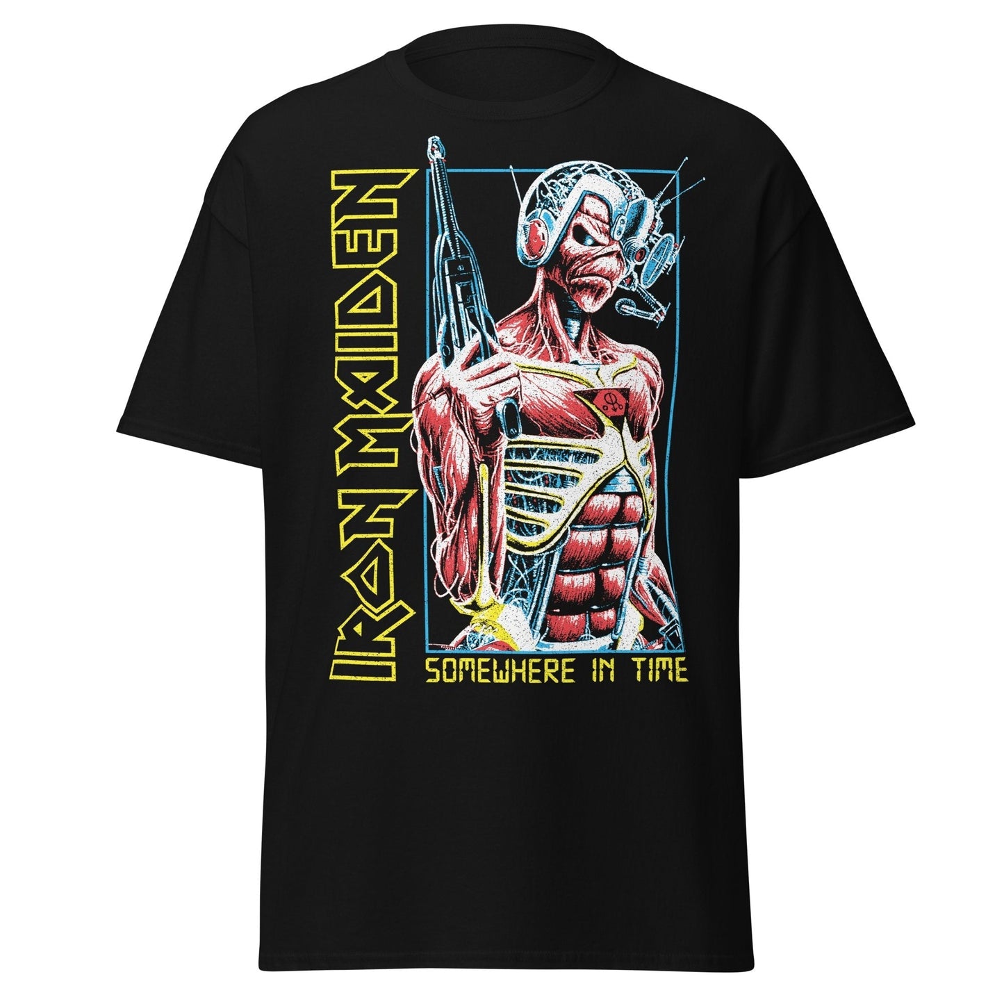 Stakes Iron Maiden Singularity Jumbo Print T-shirt [Apparel] Black