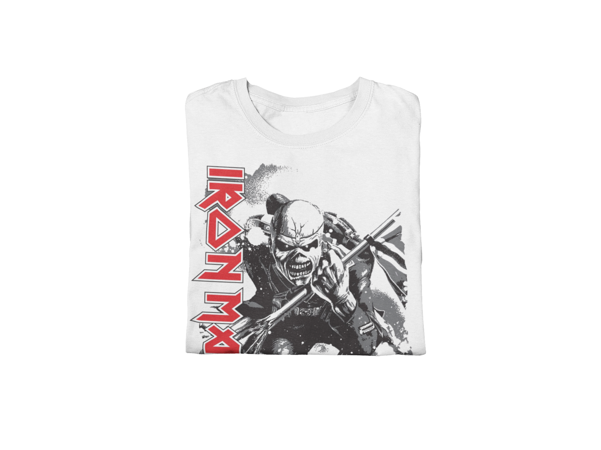 Stakes Iron Maiden - Trooper Jumbo Print T-Shirt [Apparel] White