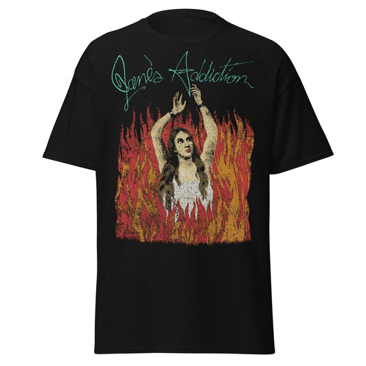 MERCHMOMENT Jane's Addiction - Flames Jumbo Print T-Shirt [Apparel] - Rock Band Apparel