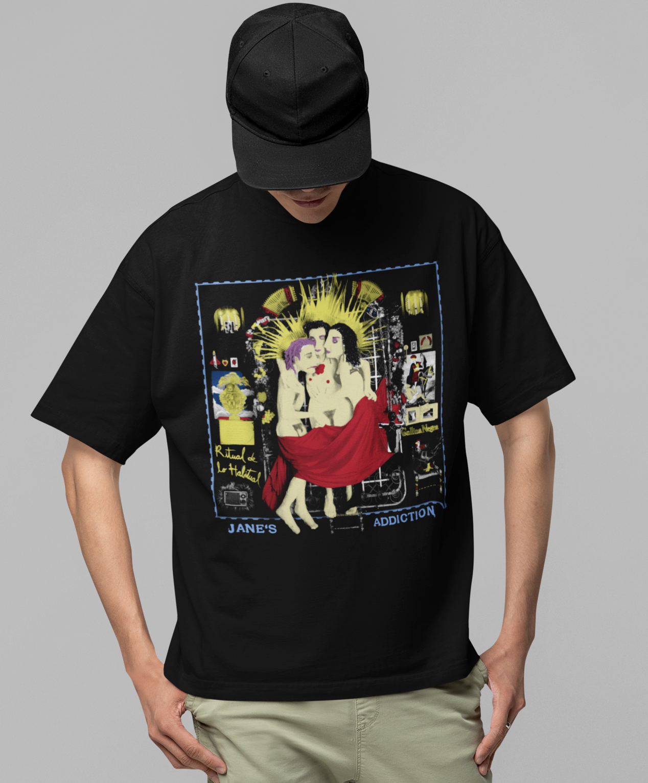 MERCHMOMENT Jane's Addiction - Three Ladies Jumbo Print T-Shirt [Apparel] - Rock Band Apparel