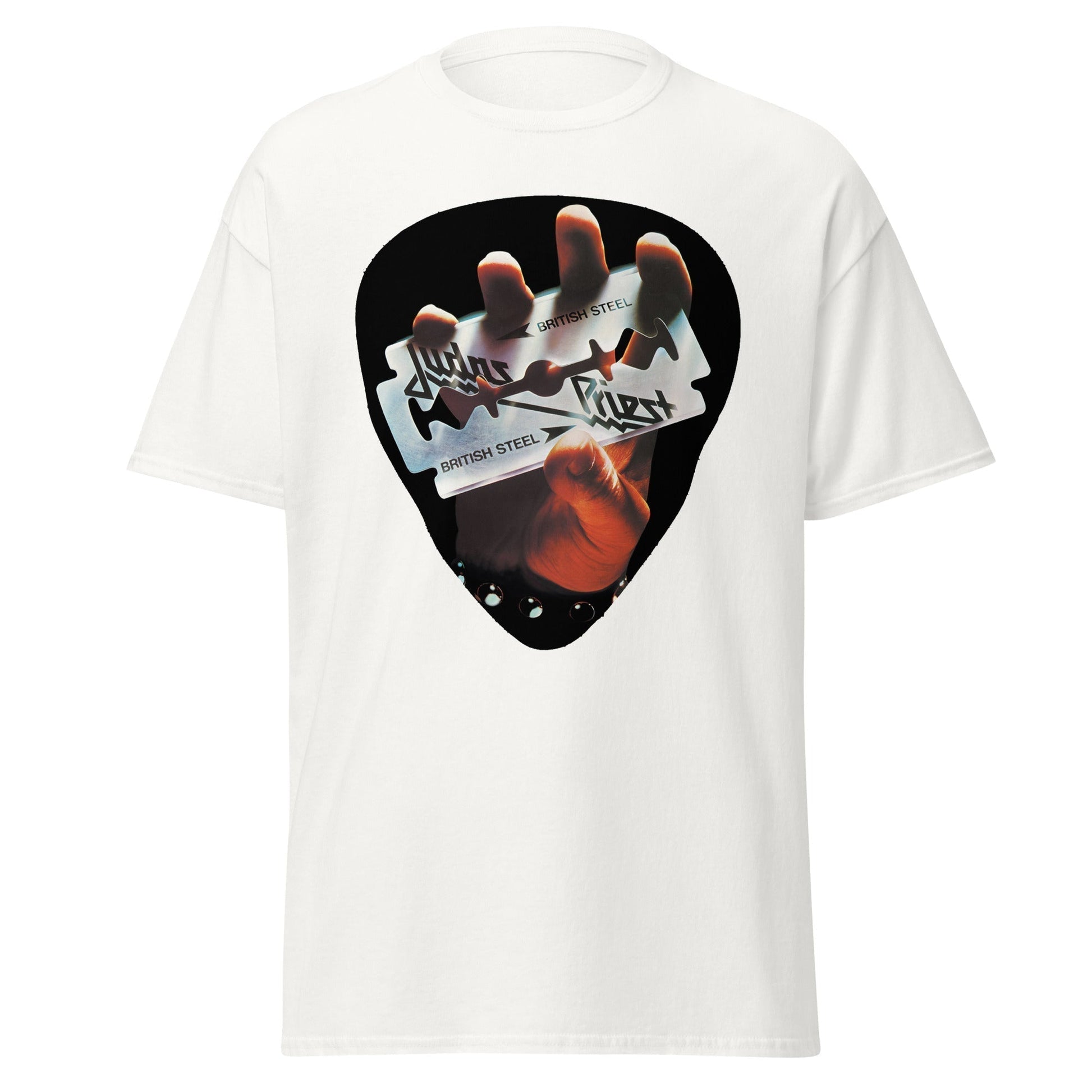 MERCHMOMENT Judas Priest - British Steel Jumbo Print T-Shirt [Apparel] - Rock Band Apparel