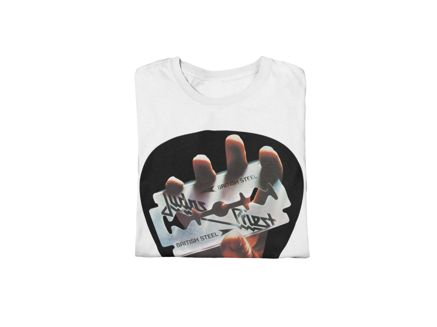 MERCHMOMENT Judas Priest - British Steel Jumbo Print T-Shirt [Apparel] - Rock Band Apparel