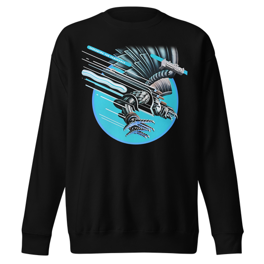 MERCHMOMENT Judas Priest Neon Screaming Jumbo Print Sweatshirt [Apparel] - Rock Band Apparel