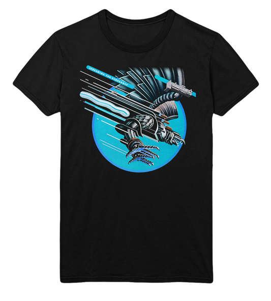 MERCHMOMENT Judas Priest Neon Screaming Jumbo Print T-Shirt [Apparel] - Rock Band Apparel