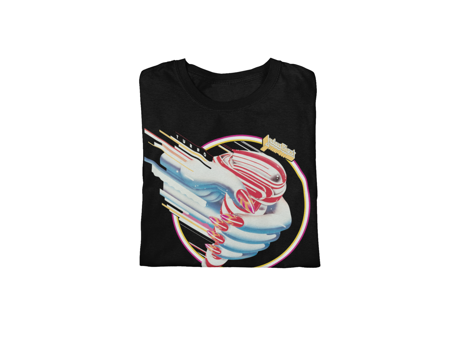 MERCHMOMENT Judas Priest - Turbo Hand Jumbo Print T-Shirt [Apparel] - Rock Band Apparel