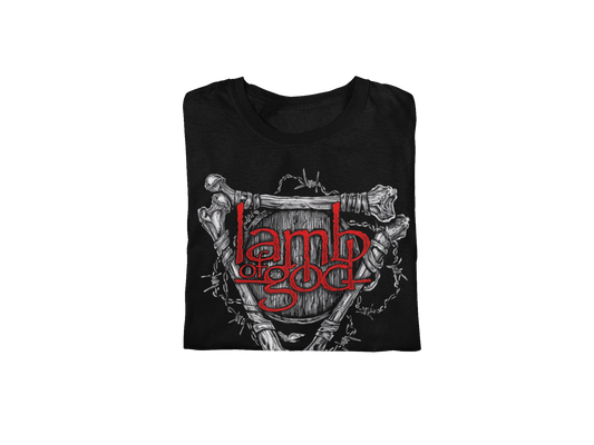 Stakes Lamb Of God - Bones Jumbo Print T-Shirt [Apparel] Black