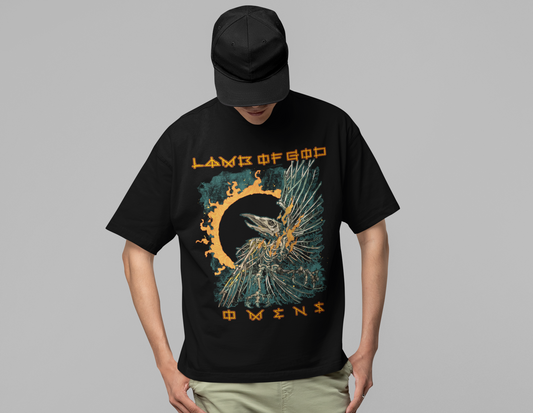 MERCHMOMENT Lamb Of God - Omens Album Cover Jumbo Print T-ShirtT-Shirt [Apparel] - Rock Band Apparel