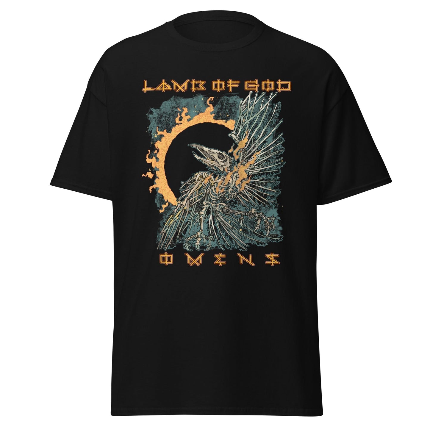 MERCHMOMENT Lamb Of God - Omens Album Cover Jumbo Print T-ShirtT-Shirt [Apparel] - Rock Band Apparel