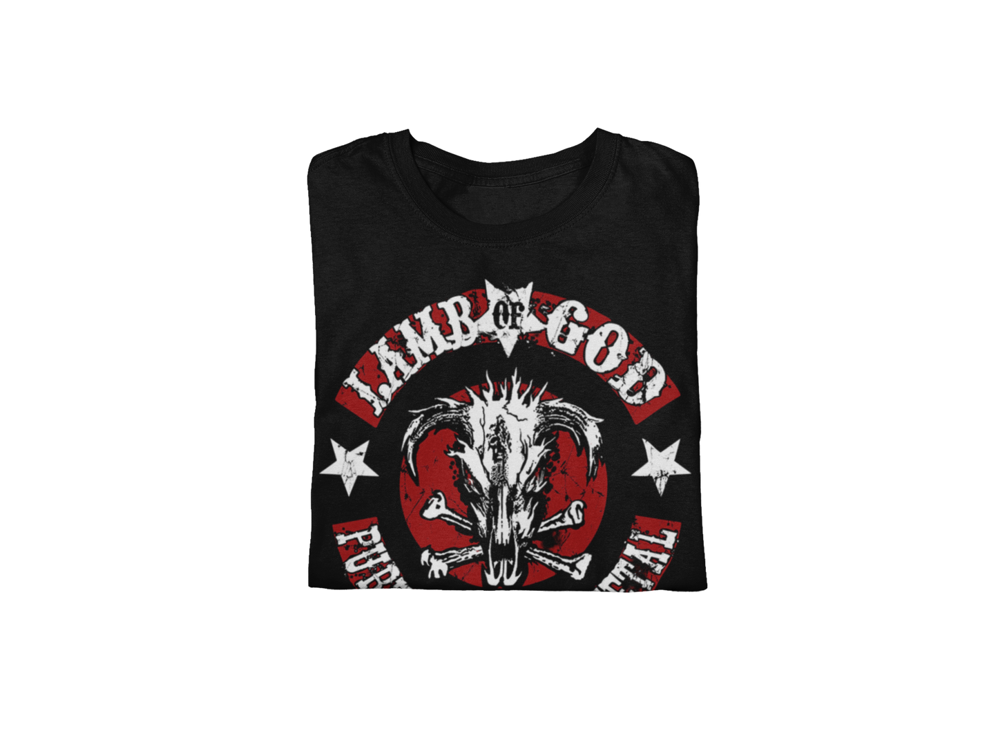 MERCHMOMENT Lamb Of God - Pure American Metal Jumbo Print T-ShirtT-Shirt [Apparel] - Rock Band Apparel