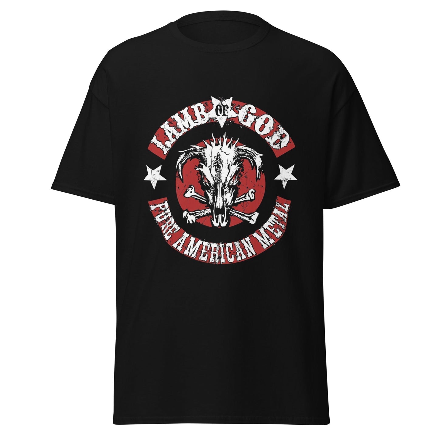 MERCHMOMENT Lamb Of God - Pure American Metal Jumbo Print T-ShirtT-Shirt [Apparel] - Rock Band Apparel