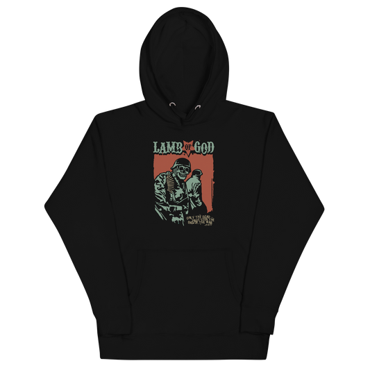 MERCHMOMENT Lamb of God Skeleton Army Plato Quote Classic Hoodie [Apparel] - Rock Band Apparel