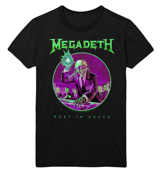 MERCHMOMENT Megadeth Green Rust Jumbo Print T-Shirt [Apparel] - Rock Band Apparel
