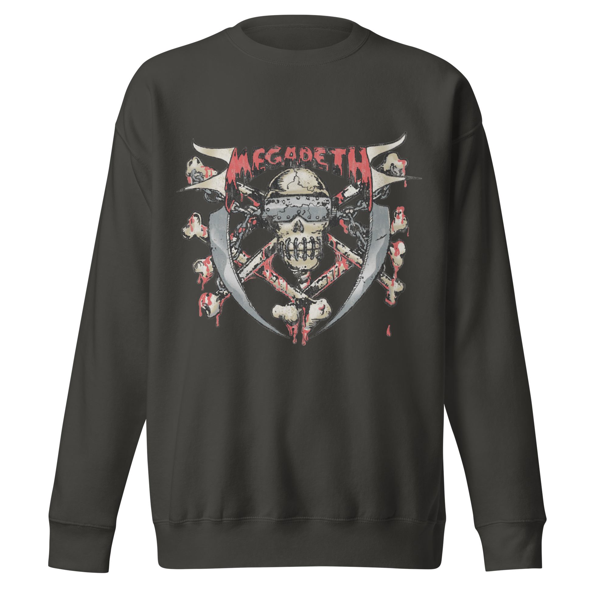 Stakes MegaDeth - Hand Painted Vic Jumbo Print Sweatshirt [Apparel] Gray