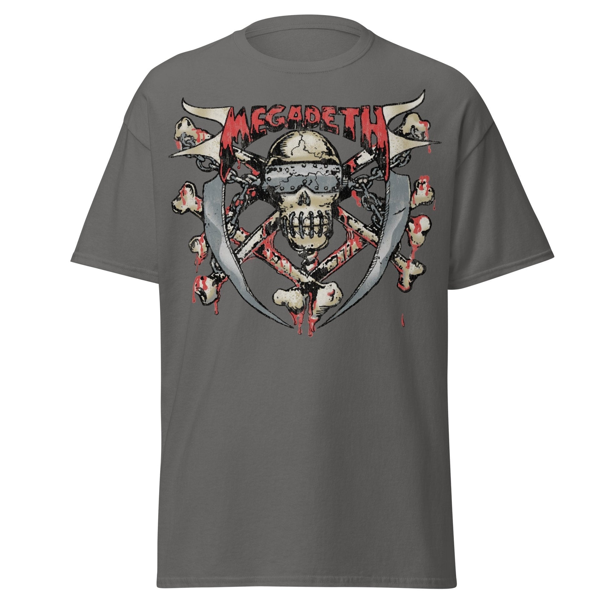 MERCHMOMENT MegaDeth - Hand Painted Vic Jumbo Print T-Shirt [Apparel] - Rock Band Apparel