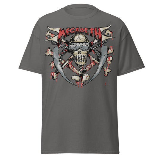 MERCHMOMENT MegaDeth - Hand Painted Vic Jumbo Print T-Shirt [Apparel] - Rock Band Apparel