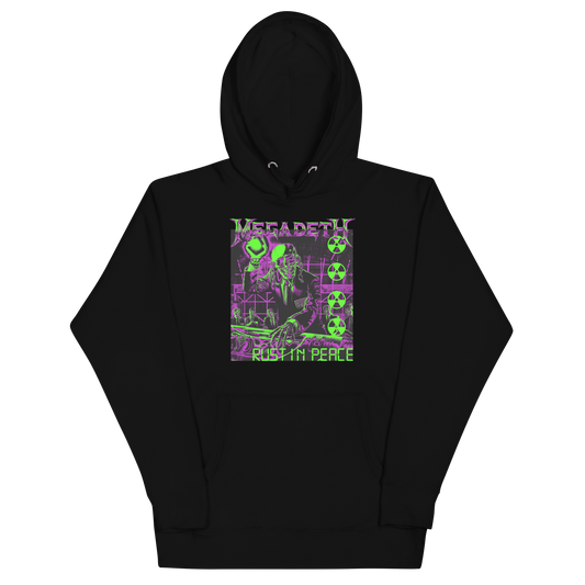 Stakes Megadeth Neon Rust Classic Hoodie [Apparel] Black