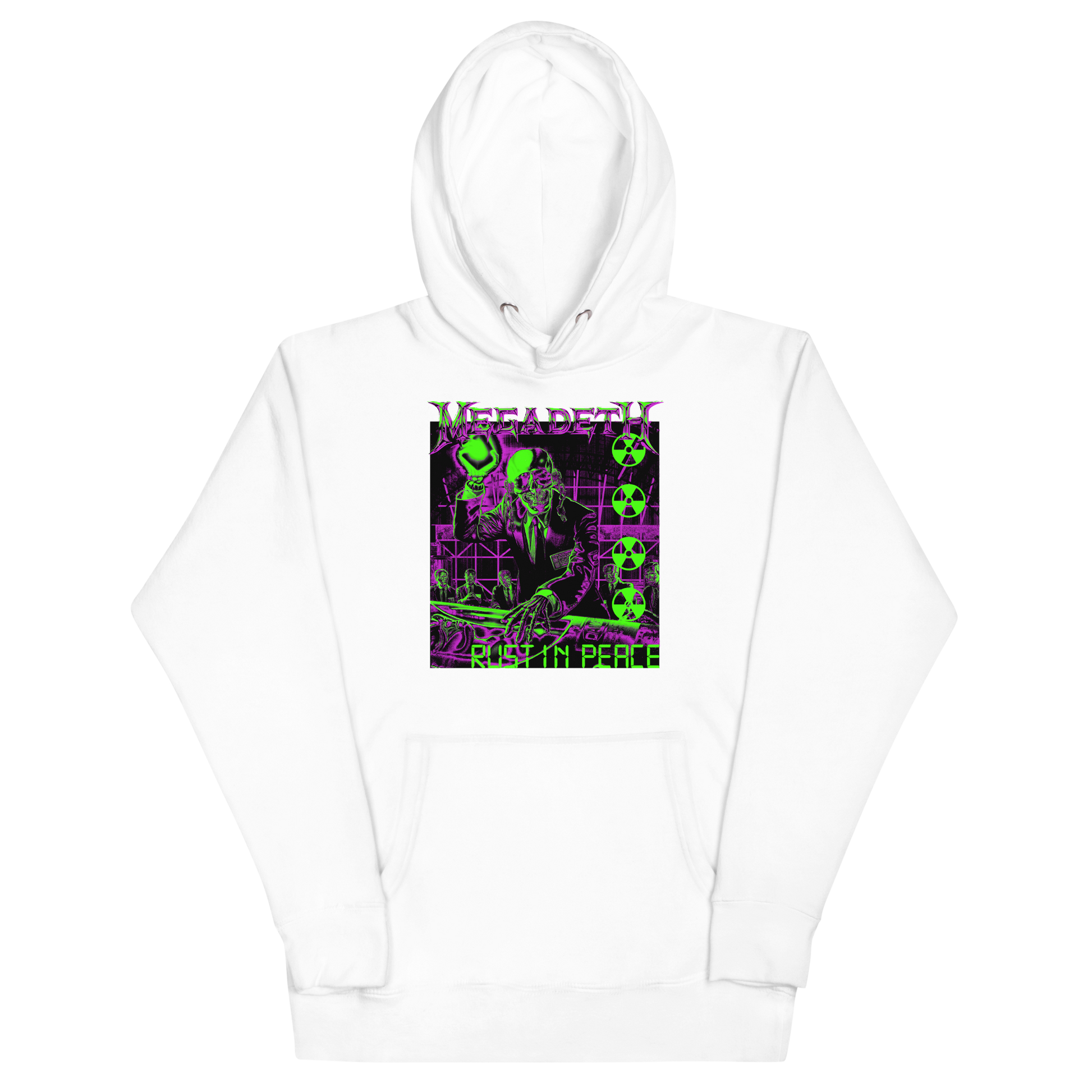 Stakes Megadeth Neon Rust in Peace Classic Hoodie [Apparel] Black