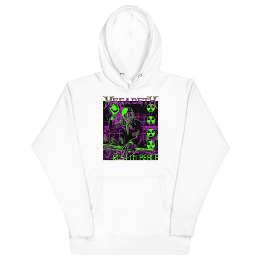 MERCHMOMENT Megadeth Neon Rust in Peace Classic Hoodie [Apparel] - Rock Band Apparel