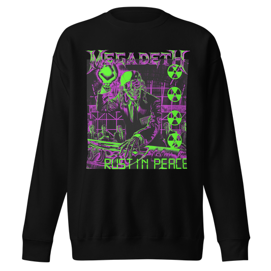 Stakes Megadeth Neon Rust Jumbo Print Sweatshirt [Apparel] Black
