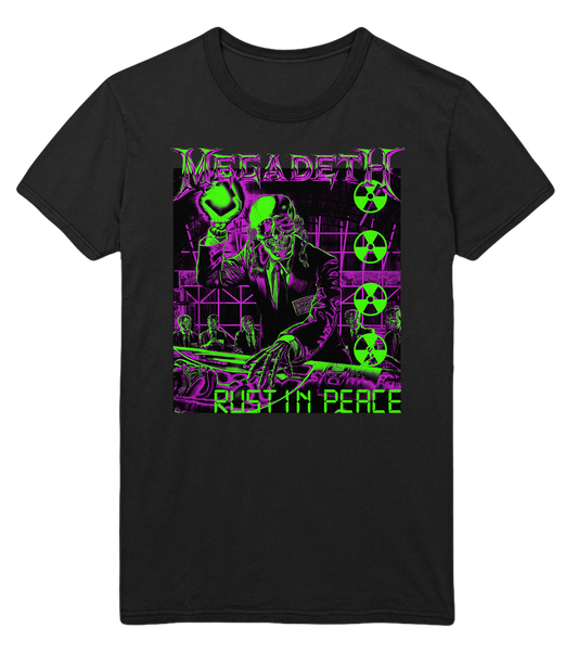 MERCHMOMENT Megadeth Neon Rust Jumbo Print T-Shirt [Apparel] - Rock Band Apparel