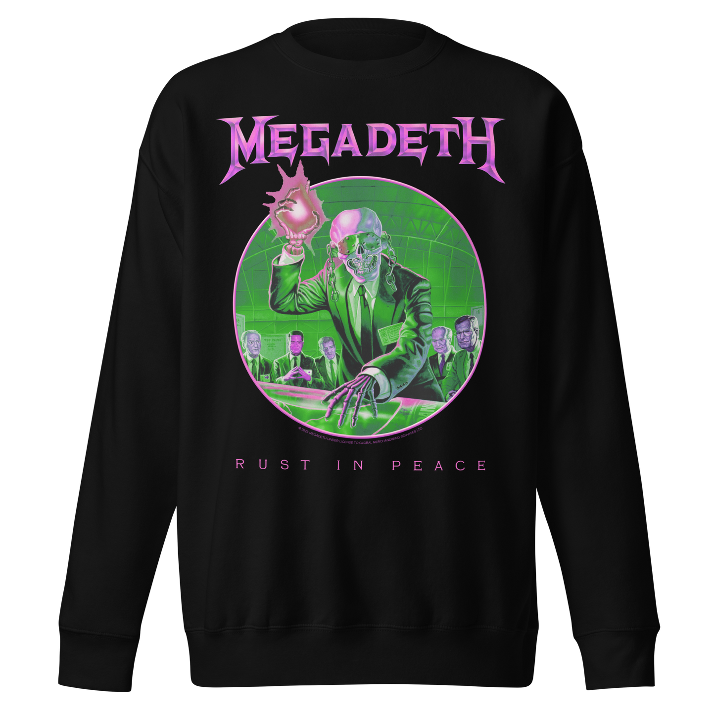 Stakes Megadeth Purple Rust Jumbo Print Sweatshirt [Apparel] Black