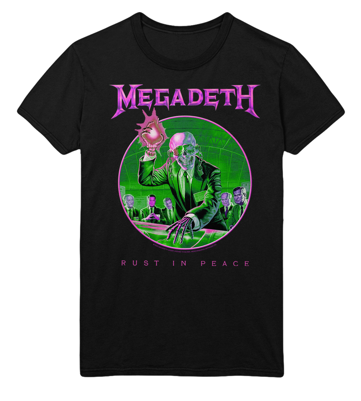 Stakes Megadeth Purple Rust Jumbo Print T-Shirt [Apparel] Black