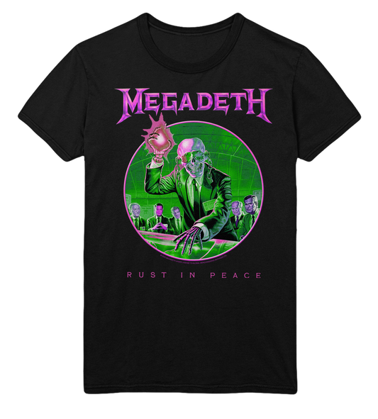 MERCHMOMENT Megadeth Purple Rust Jumbo Print T-Shirt [Apparel] - Rock Band Apparel