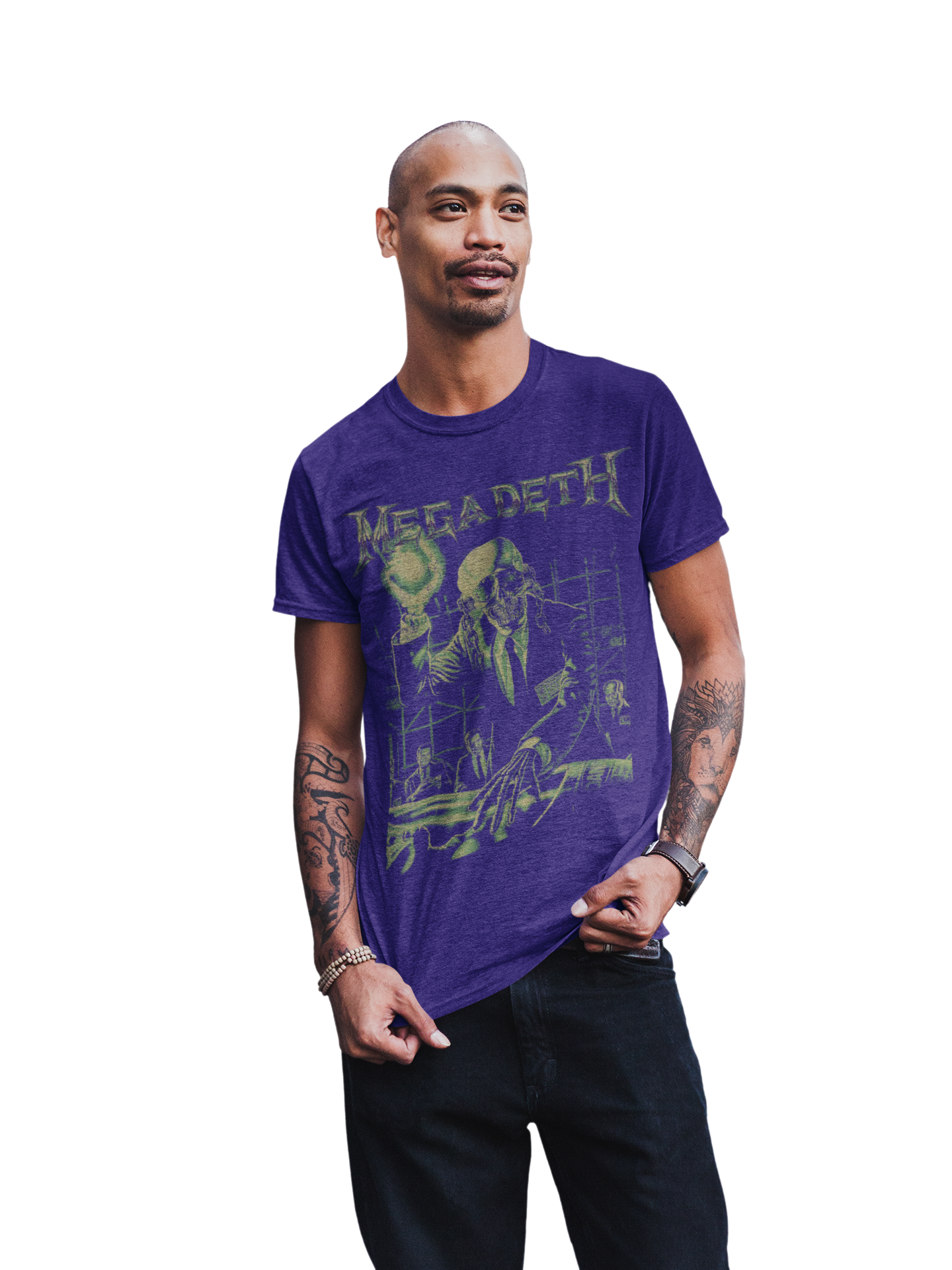 MERCHMOMENT MegaDeth - See No Evil Jumbo Print T-Shirt [Apparel] - Rock Band Apparel