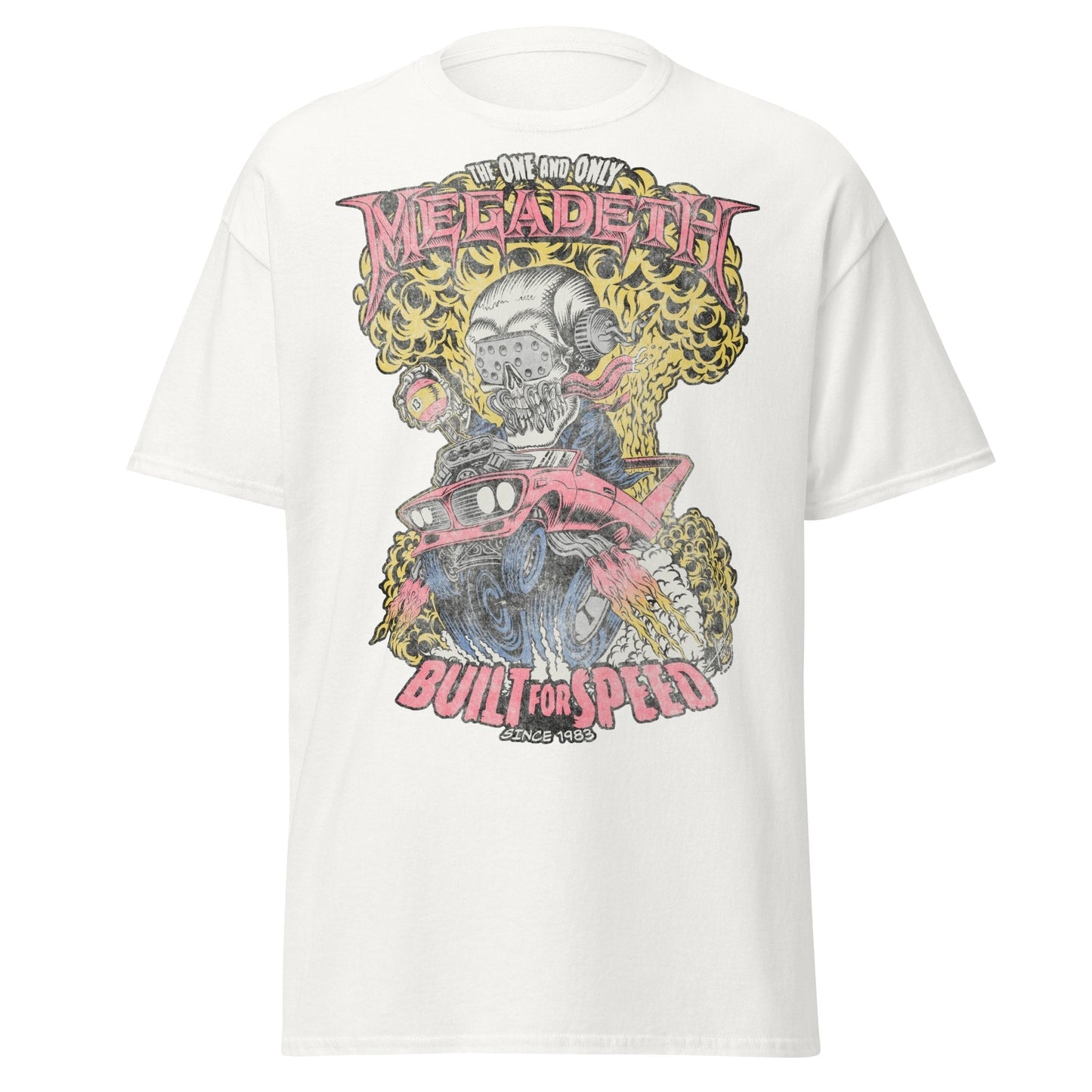 Stakes MegaDeth - Vintage Built for Speed Jumbo Print T-Shirt [Apparel] White