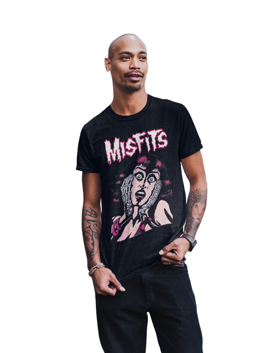 MERCHMOMENT Misfits - Screaming Jumbo Print T-Shirt [Apparel] - Rock Band Apparel